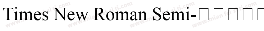 Times New Roman Semi字体转换